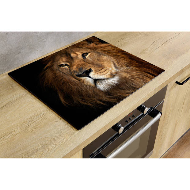 Inductiebeschermer - Lion Close Up - 95x55 cm