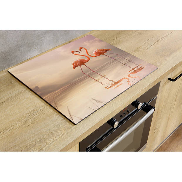 Inductiebeschermer - Loving Flamingo - 65x55 cm
