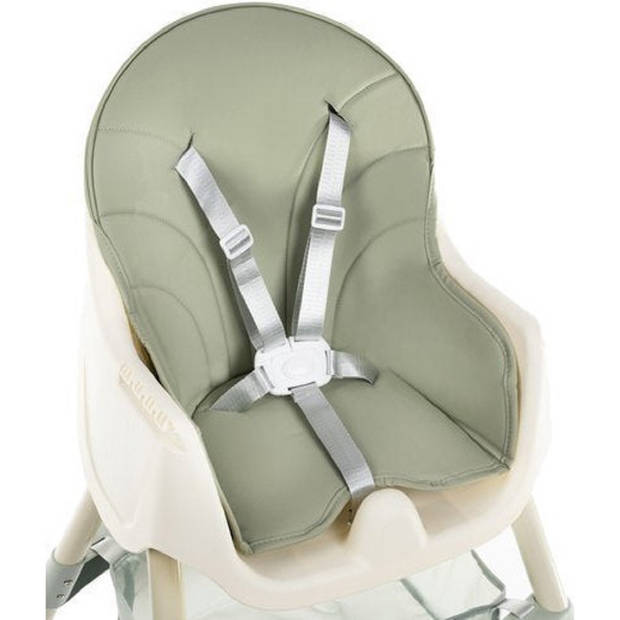 Kruzzel 3 in 1 kinderstoel met 5 punts veiligheidsgordel - feeding chair - licht groen