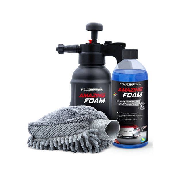Platinum Amazing Foam - autoreiniger en autoverzorging - verwijdert hardnekkig vuil en geeft glans