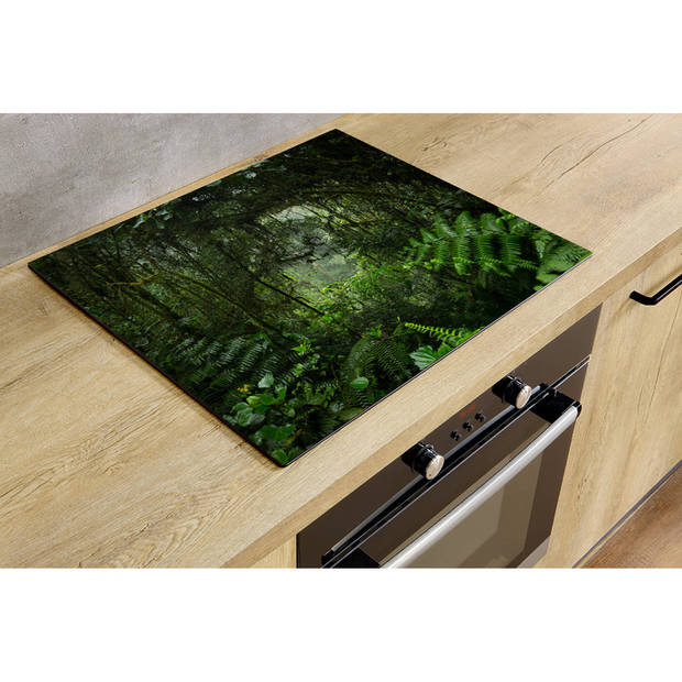 Inductiebeschermer - Rainy Jungle - 91.6x52.7 cm