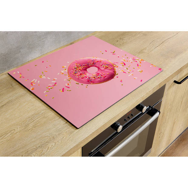 Inductiebeschermer - Roze Donut - 89.6x51.6 cm