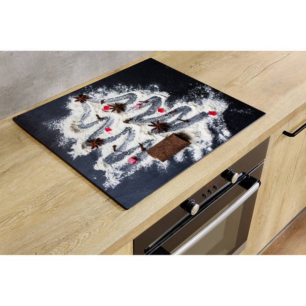 Inductiebeschermer - Snowy Christmas Tree - 80x52 cm