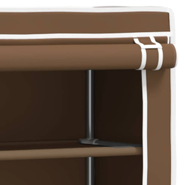 The Living Store Toiletrek 2-laags - 56 x 30 x 170 cm - Stevige structuur - ruimtebesparend - flexibel gordijn -