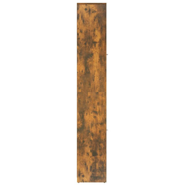 vidaXL Badkamerkast 30x30x183,5 cm bewerkt hout gerookt eikenkleurig
