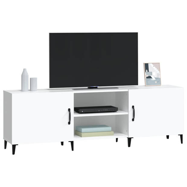 vidaXL Tv-meubel 150x30x50 cm bewerkt hout wit