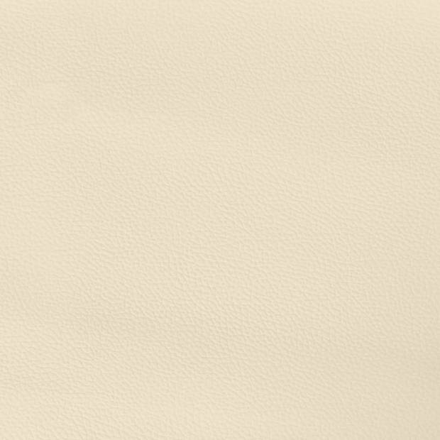 The Living Store Pocketveringmatras - Wit/Crème - 160x200x20 cm - Duurzaam kunstleer - pocketveren - comfortabel