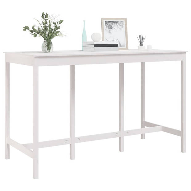 The Living Store Bartafel Grenenhout - 180x80x110 cm - Wit