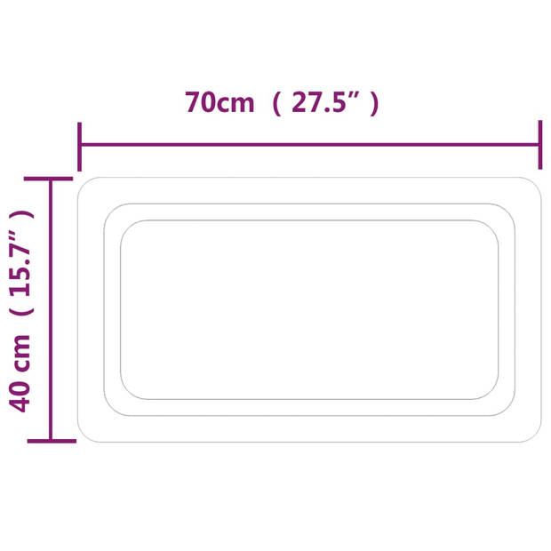 vidaXL Badkamerspiegel LED 40x70 cm