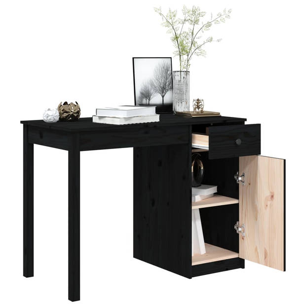 The Living Store Houten Bureau - Trendy - Bureau - Afmeting- 100 x 50 x 75 cm - Ken- Massief grenenhout