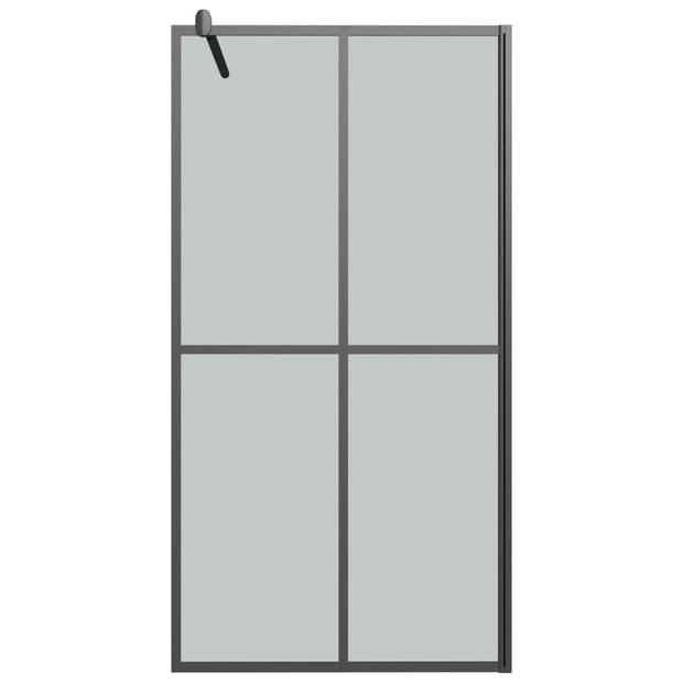 vidaXL Inloopdouchescherm 100x195 cm donker gehard glas