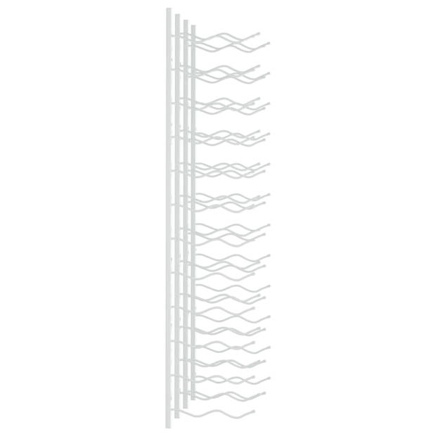 The Living Store Wijnrek - IJzer - 22.5 x 2.5 x 116 cm - Wit - Max - 24 flessen