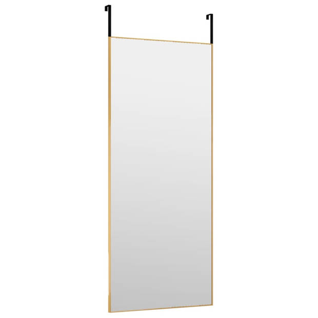 vidaXL Deurspiegel 40x100 cm glas en aluminium goudkleurig