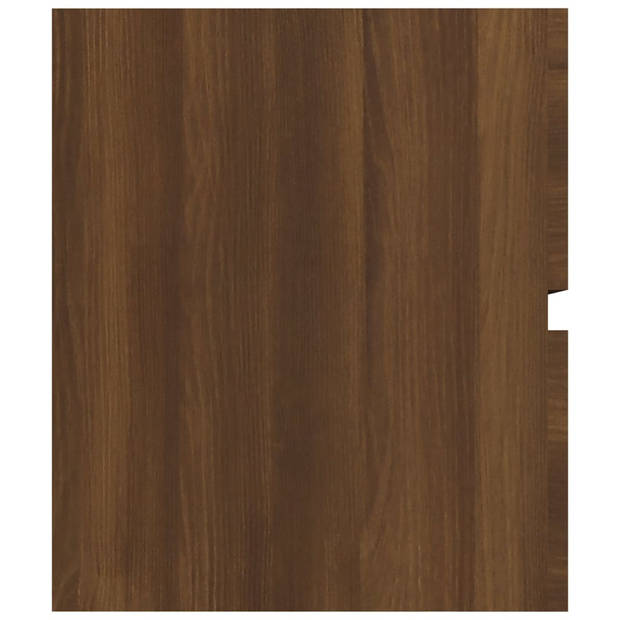 vidaXL Wastafelkast 90x38,5x45 cm bewerkt hout bruin eikenkleur