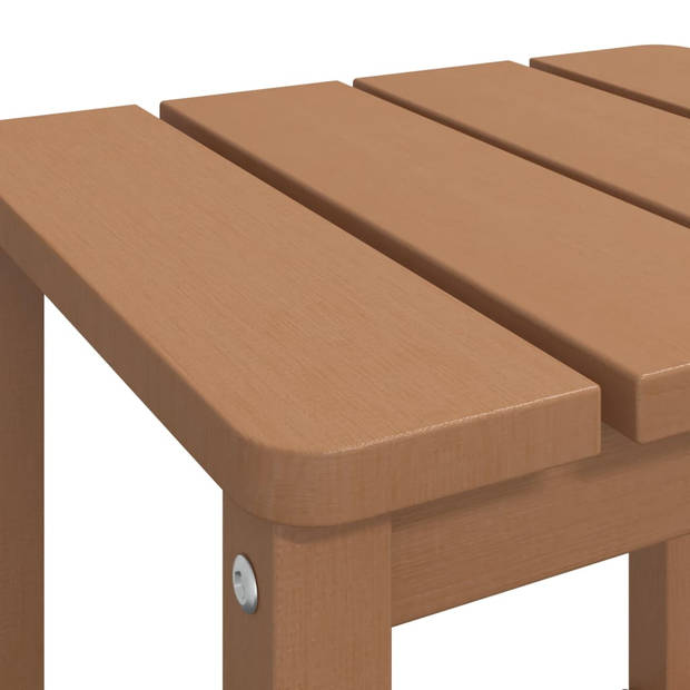 vidaXL Tuintafel Adirondack 38x38x46 cm HDPE bruin