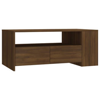 vidaXL Salontafel 102x55x42 cm bewerkt hout bruin eikenkleur