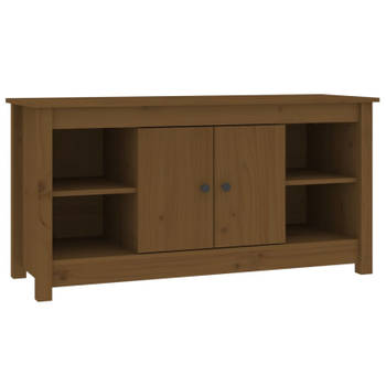 vidaXL Tv-meubel 103x36,5x52 cm massief grenenhout honingbruin