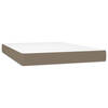 vidaXL Pocketveringmatras 140x200x20 cm stof taupe