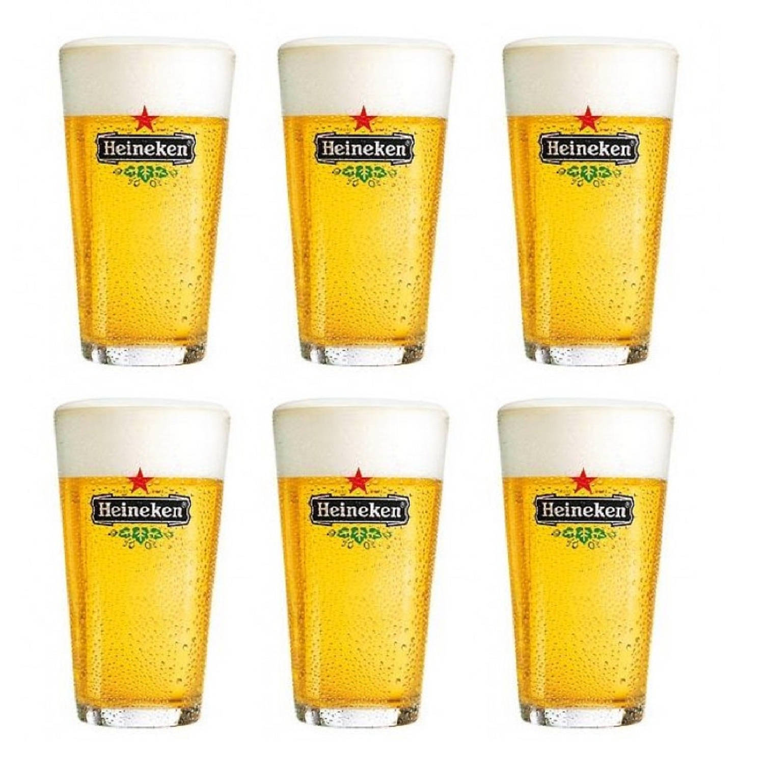 Heineken Bierglazen Vaasje 25 cl 6 Stuks