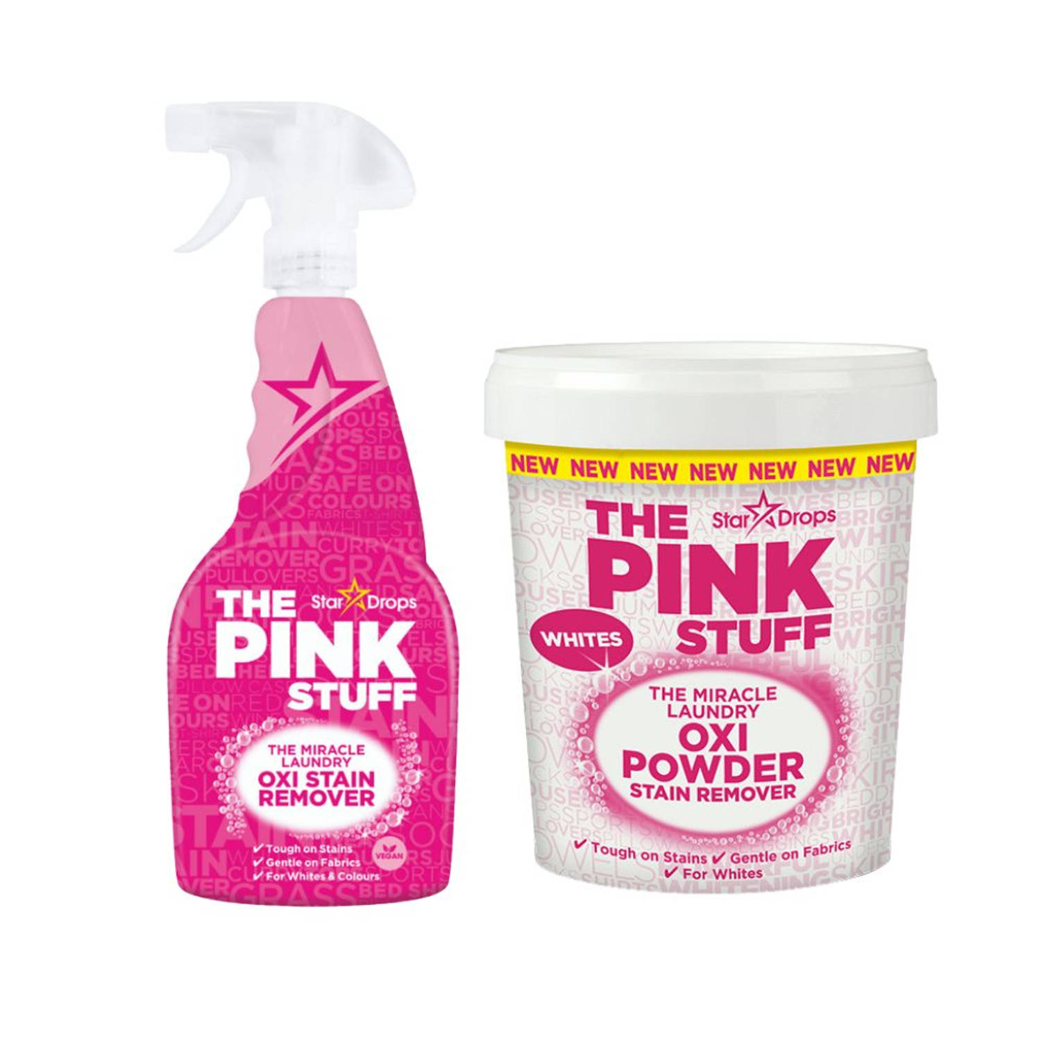 Combinatieset: The Pink Stuff - Vlekverwijderaar Spray + Vlekverwijderaar voor witte was