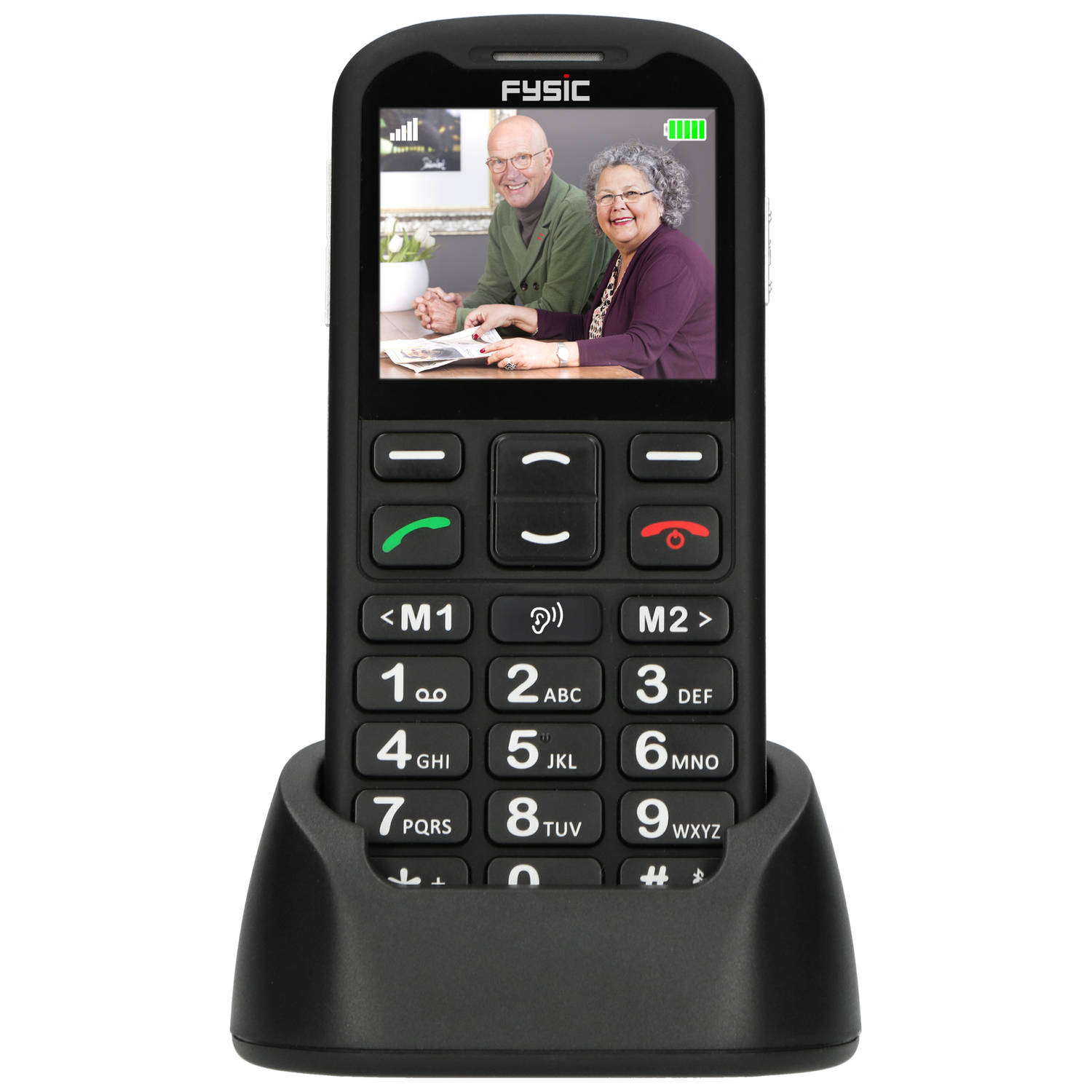 Fysic F10 - Eenvoudige Mobiele Telefoon voor Senioren met SOS Paniekknop - Zwart