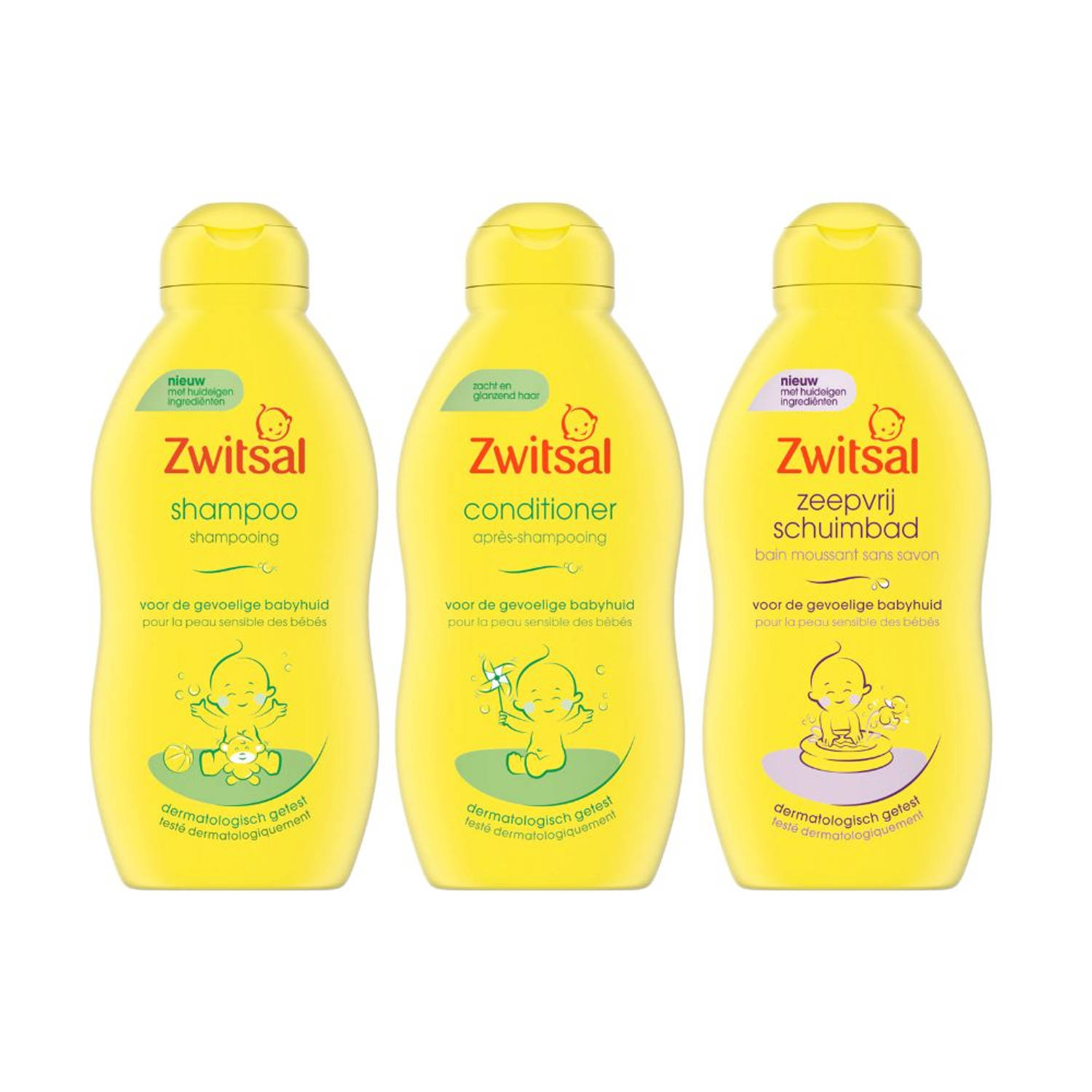 Zwitsal combinatieset: Shampoo Anti-Prik + Conditioner + Badschuim