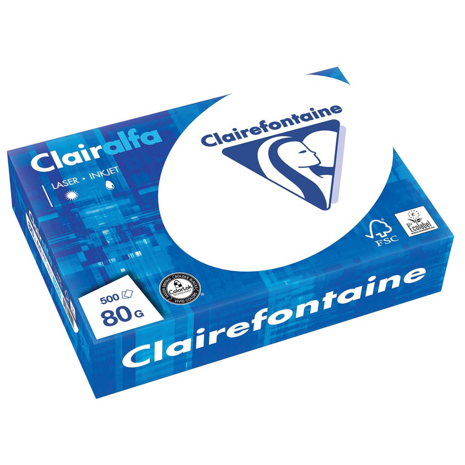 Clairefontaine Clairalfa printpapier ft A5, 80 g, pak van 500 vel 10 stuks