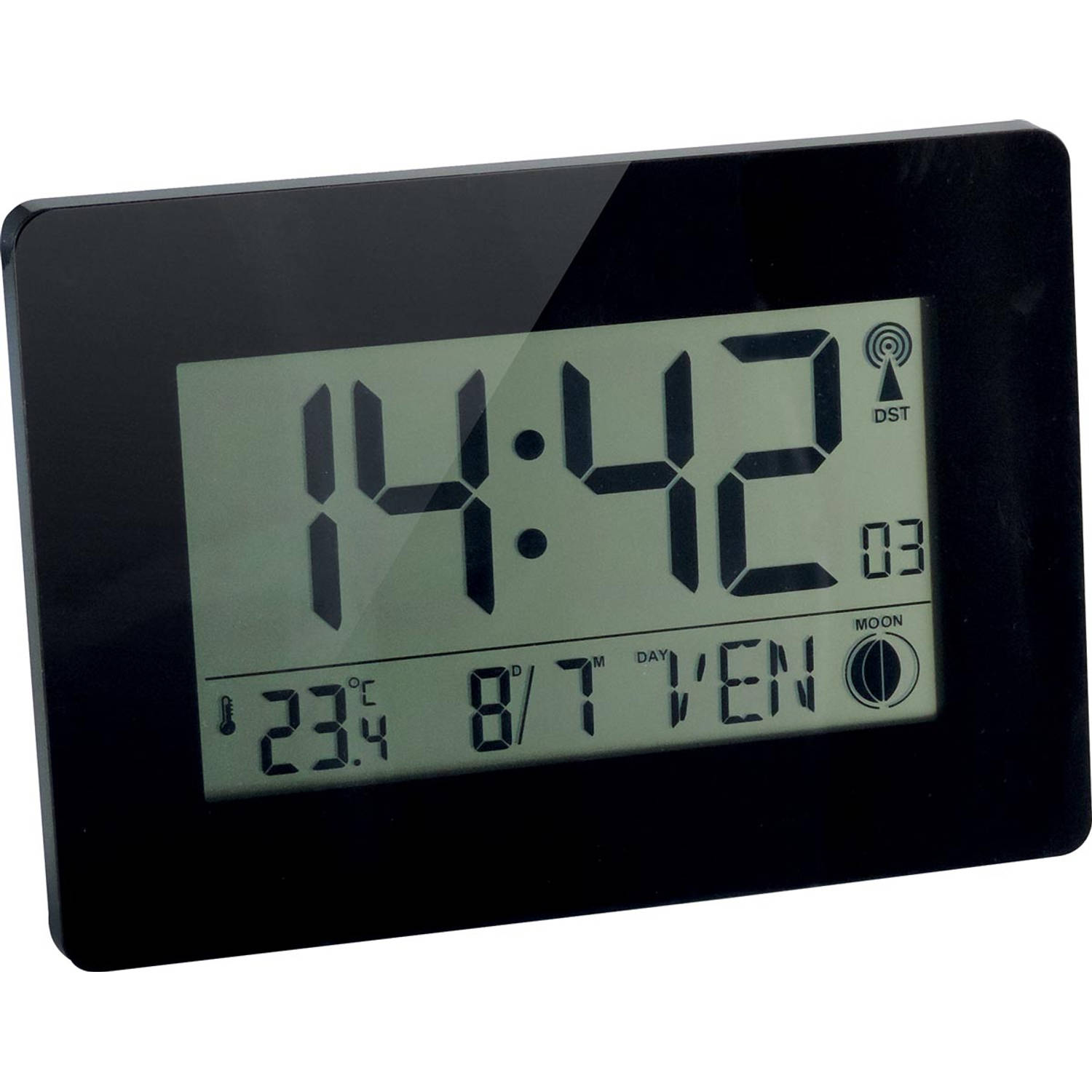 Orium by CEP digitale radiogestuurde klok met LCD scherm, multifunctioneel, ft 22,9 x 2,7 x 16,2 cm 10 stuks