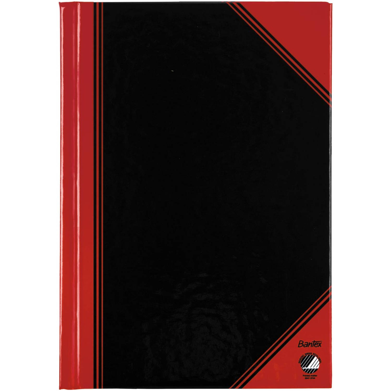 Notitieboek zwart-rood A5 lijn 60gr 96vel