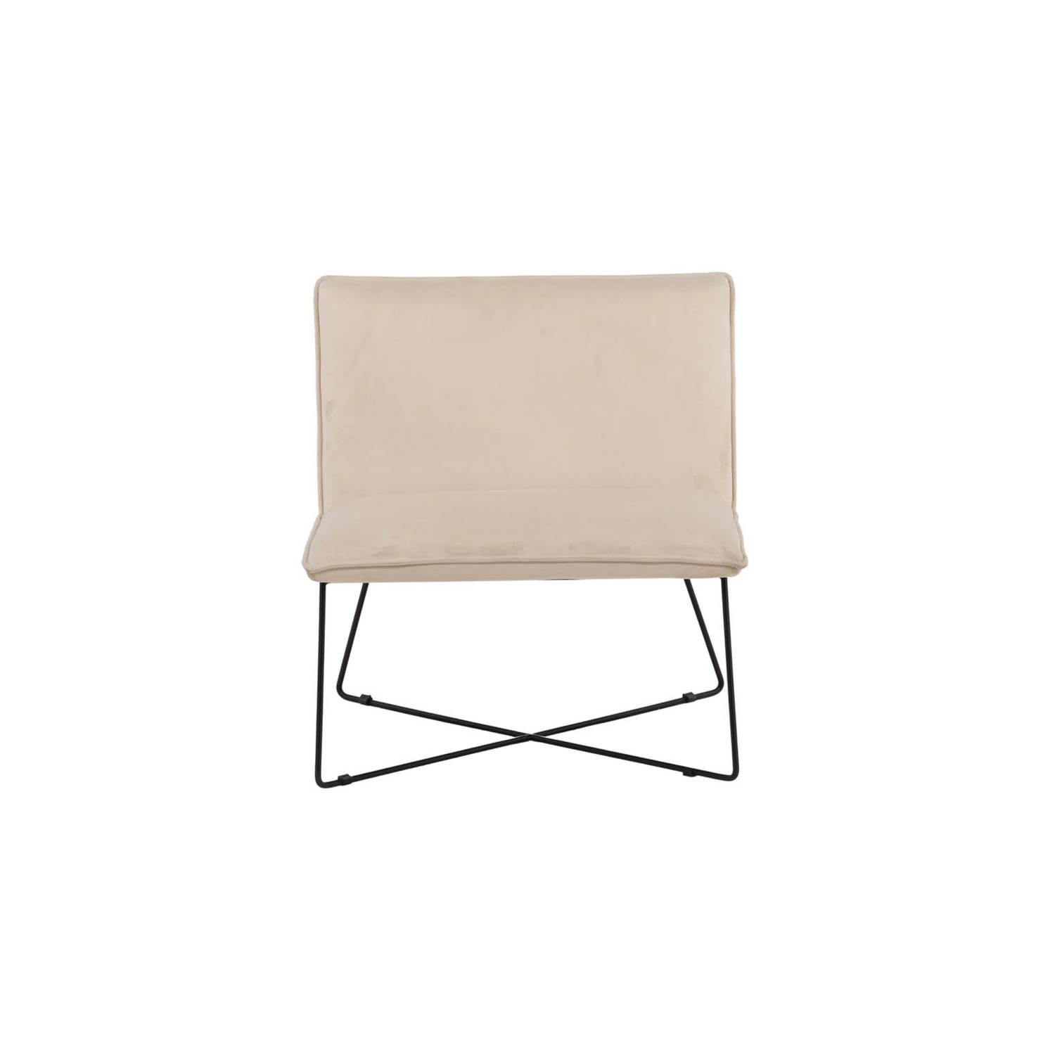 X-lounge fauteuil velours offwhite.