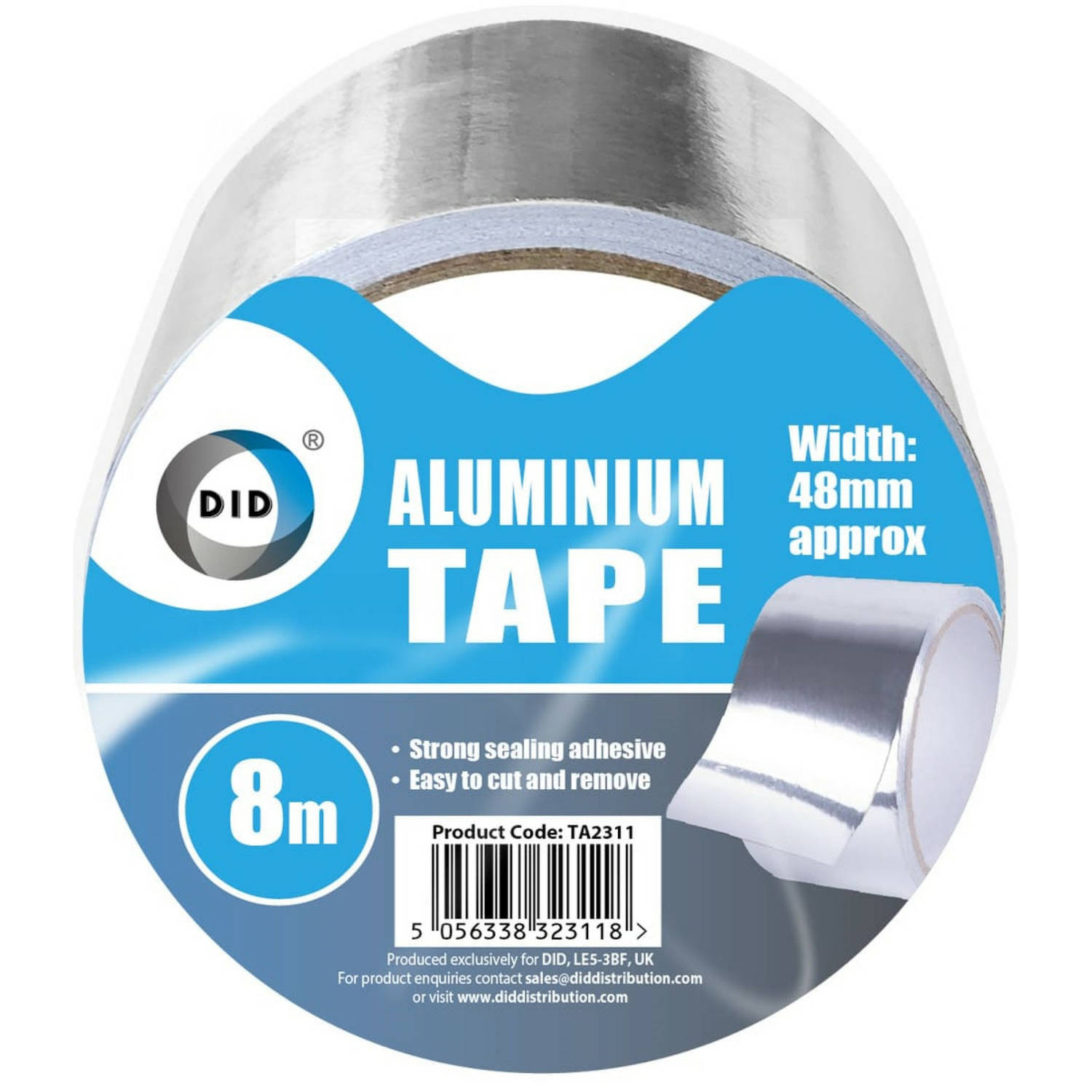 DID aluminiumtape/reparatietape zilver 8 meter - Tape (klussen)