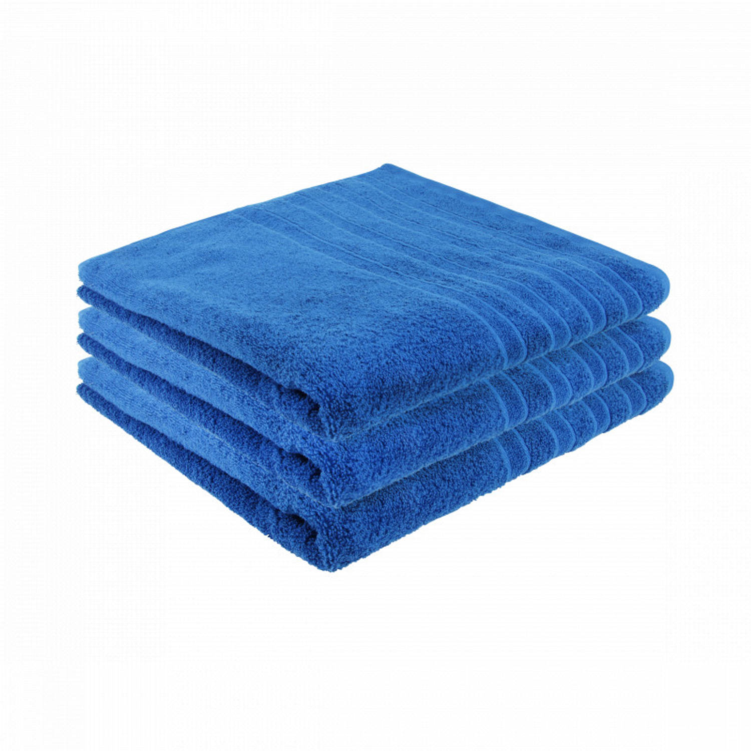 Pure4u Luxe Hotel Handdoek Jeans blauw 3 stuks 70x140cm 550