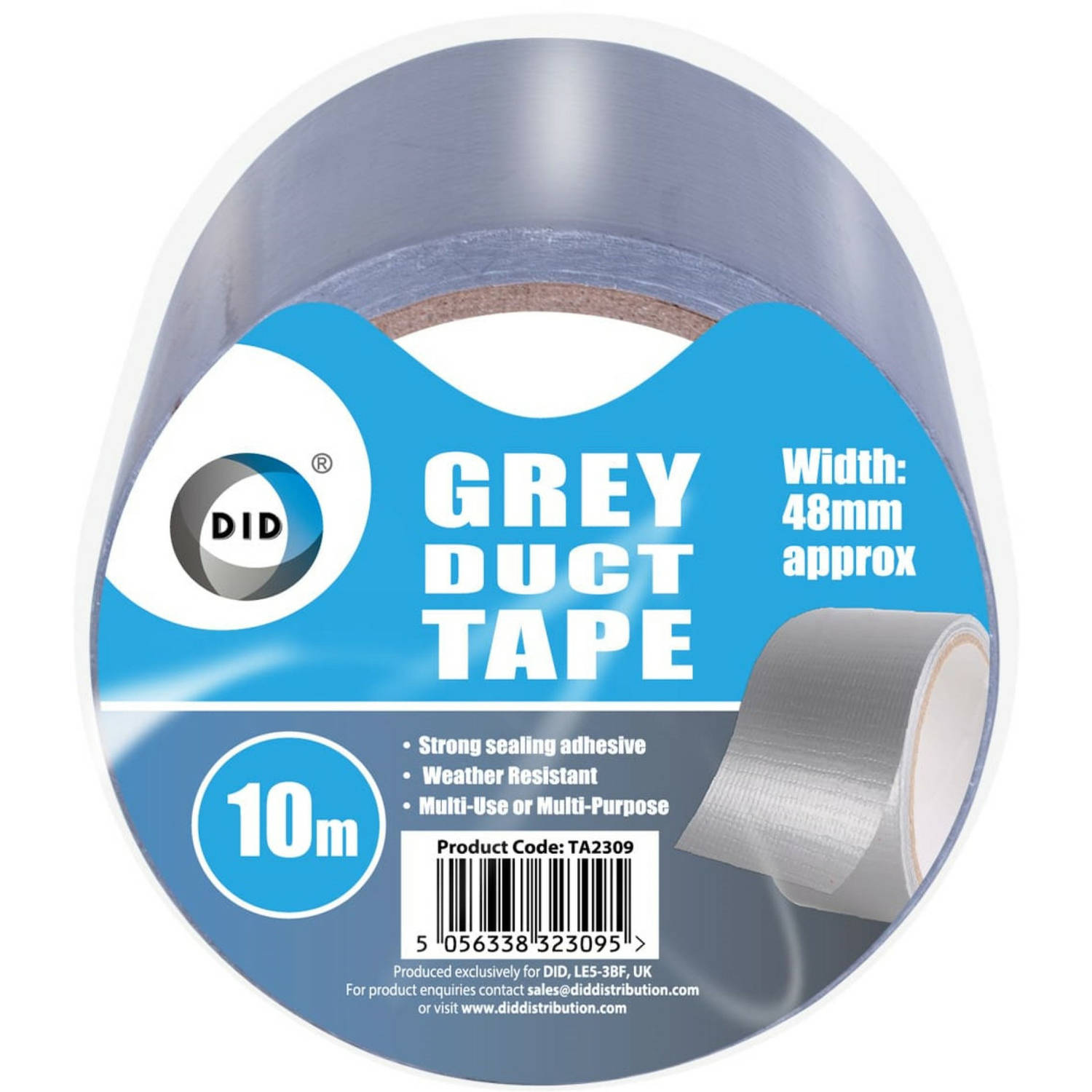 DID duct tape/reparatietape grijs 10 meter x 48 mm - Tape (klussen)