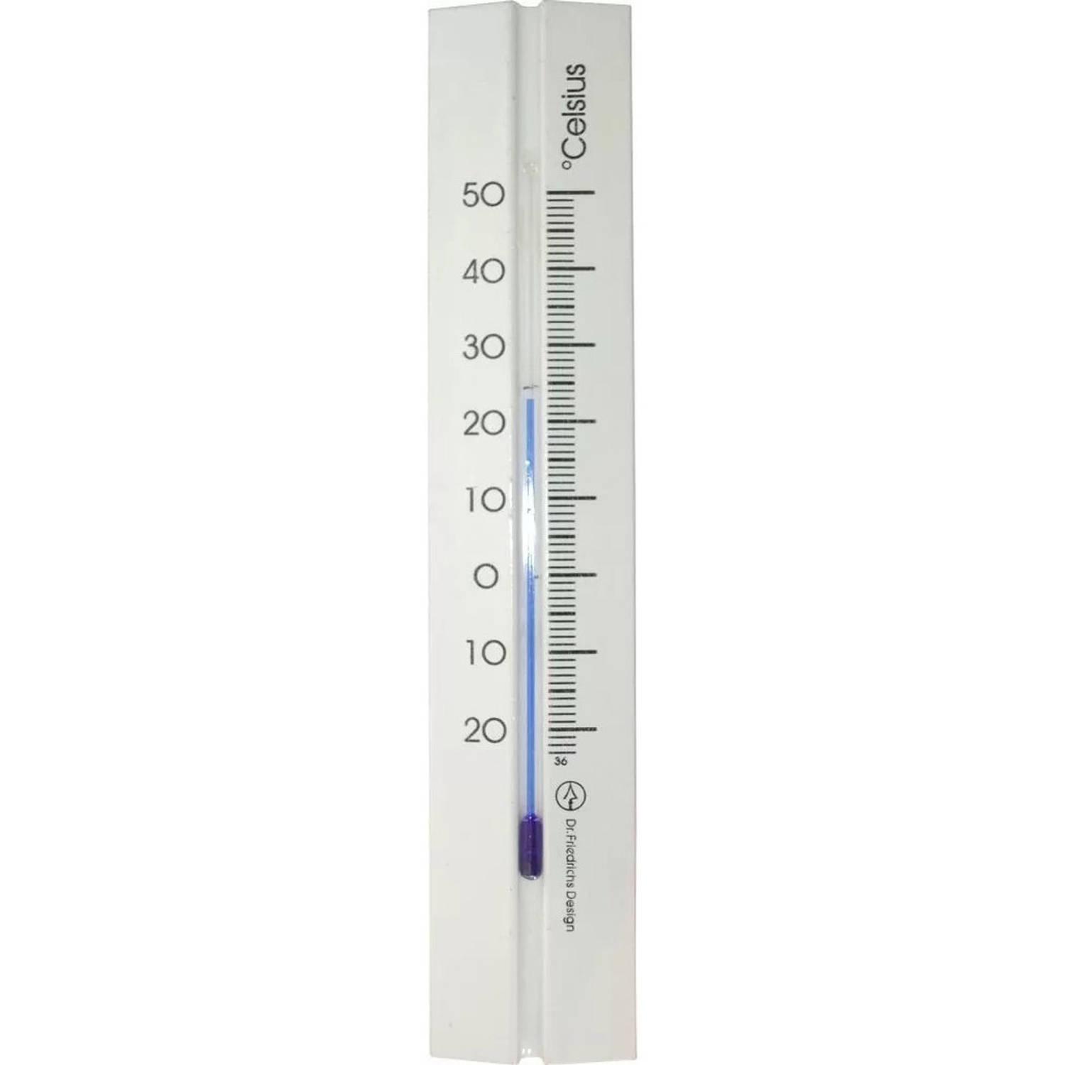 Thermometer Binnen Beukenhout 20 Cm Wit Buitenthermometers