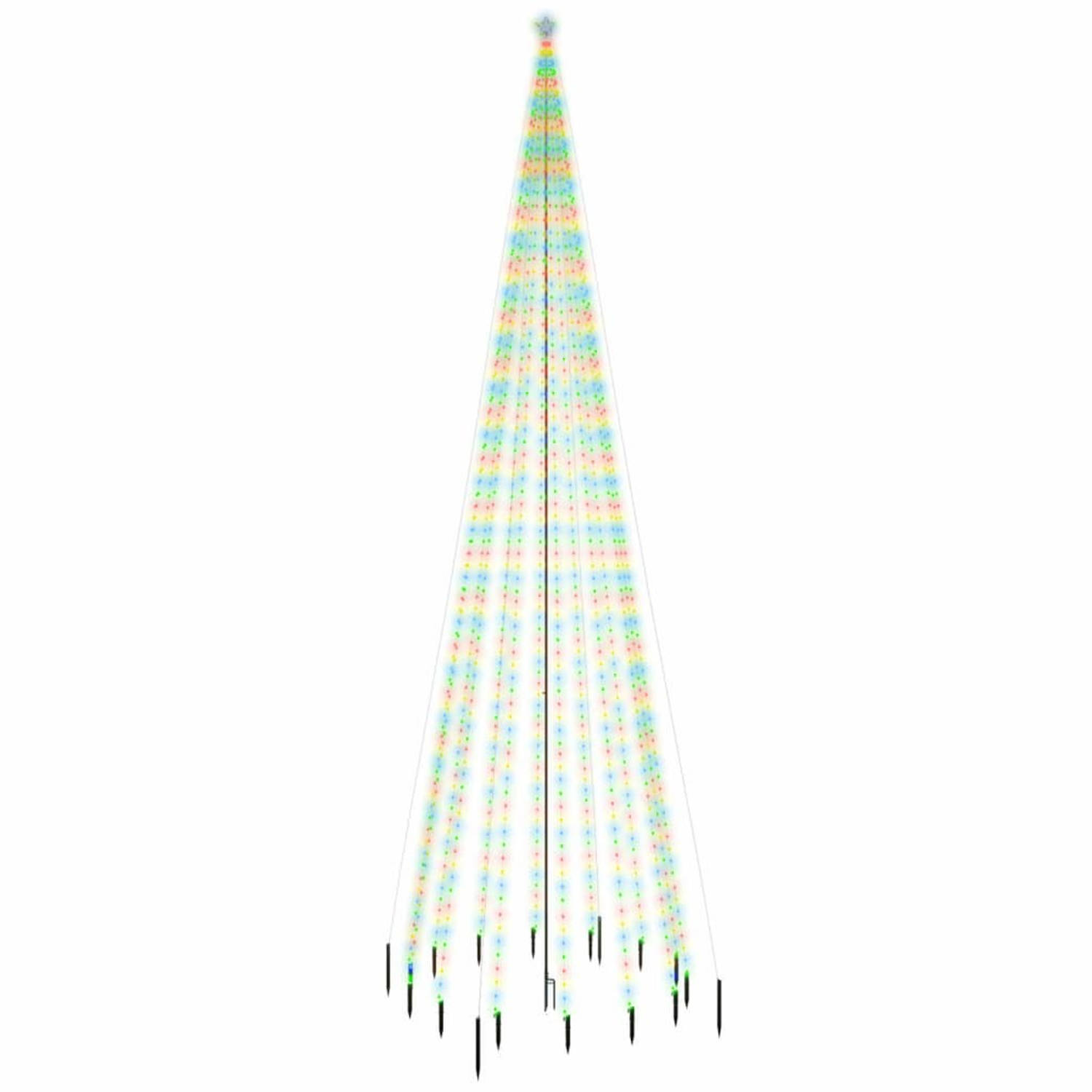 VidaXL kerstboom met grondpin 1134 LED's meerkleurig 800cm