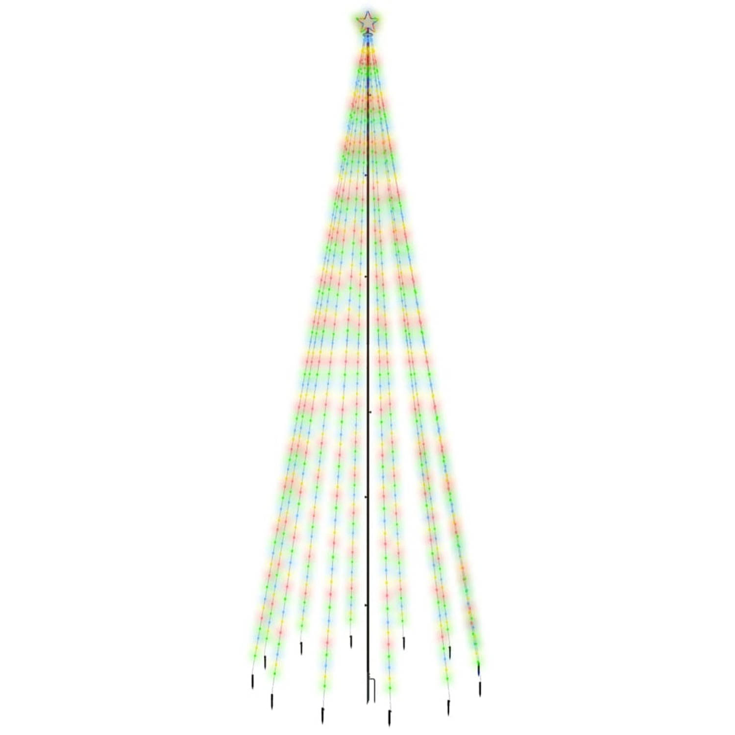 VidaXL kerstboom met grondpin 732 LED's meerkleurig 500cm