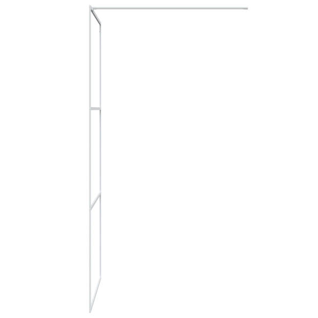 vidaXL Inloopdouchewand 90x195 cm transparant ESG-glas wit