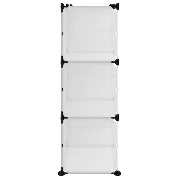 The Living Store Schoenenrek - Polypropeen panelen - Stalen frames - 84 x 31.5 x 93 cm (L x B x H)