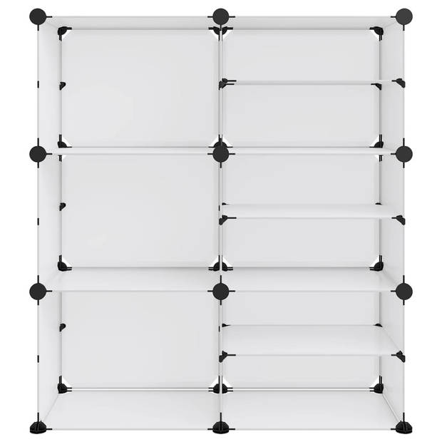The Living Store Schoenenrek - Polypropeen panelen - Stalen frames - 84 x 31.5 x 93 cm (L x B x H)