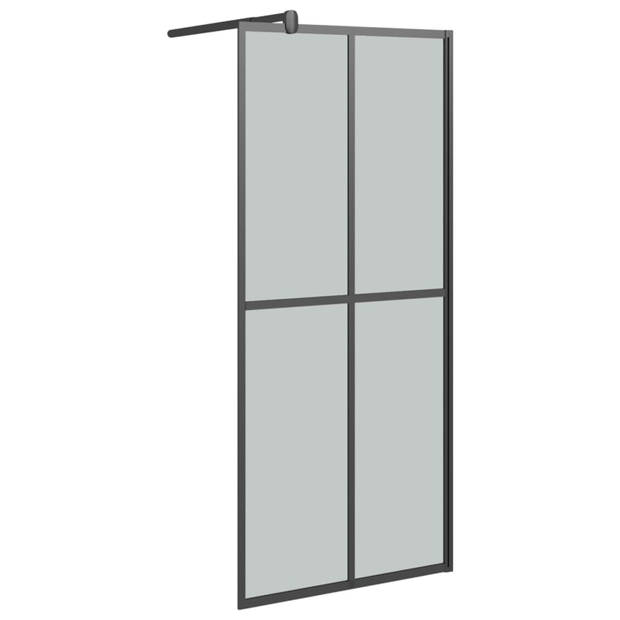 vidaXL Inloopdouchescherm 80x195 cm donker gehard glas