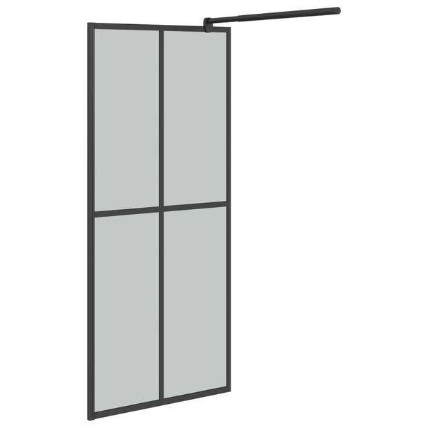 vidaXL Inloopdouchescherm 80x195 cm donker gehard glas