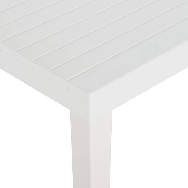 vidaXL Tuintafel 220x90x72 cm polypropeen wit