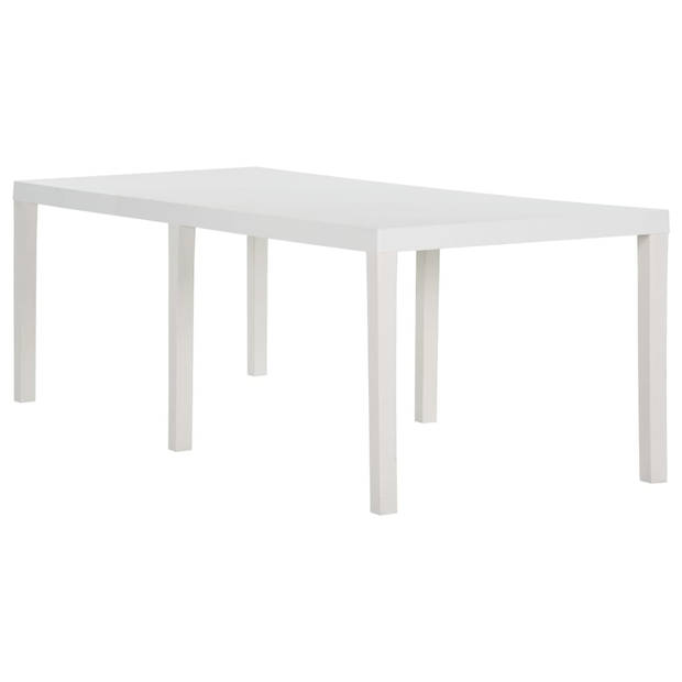 vidaXL Tuintafel 220x90x72 cm polypropeen wit