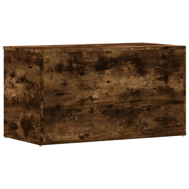 vidaXL Opbergkist 84x42x46 cm bewerkt hout gerookt eikenkleurig