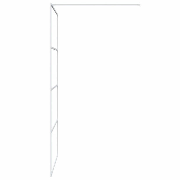 vidaXL Inloopdouchewand 100x195 cm transparant ESG-glas wit