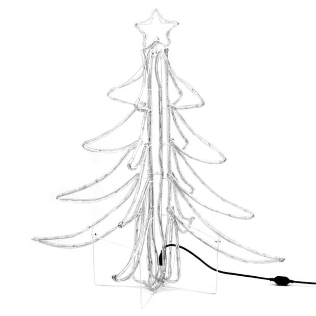 vidaXL Kerstfiguur boom 3 st inklapbaar met LED's 87x87x93 cm warmwit