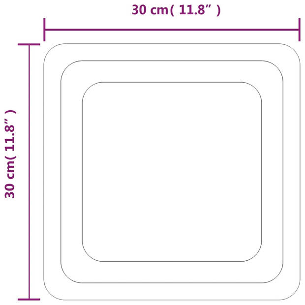 vidaXL Badkamerspiegel LED 30x30 cm