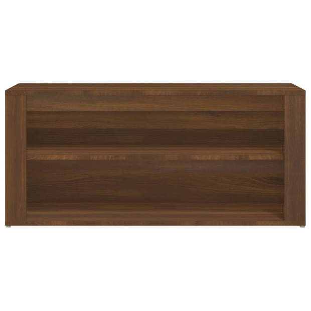 vidaXL Schoenenrek 100x35x45 cm bewerkt hout bruin eikenkleur