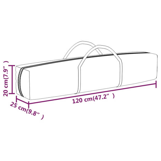 vidaXL Partytent inklapbaar 3x6 m wit