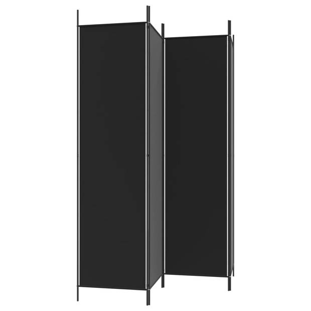 vidaXL Kamerscherm met 4 panelen 200x200 cm stof zwart